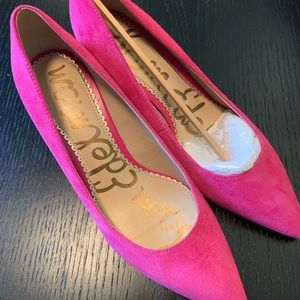 Sam Edelman hot pink kitten heels